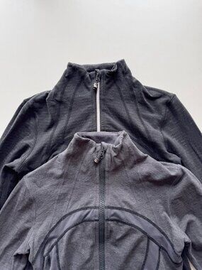 Lot of 2 LULULEMON Size 6 Heather Black Grey Define Luon Slim Fit Jackets